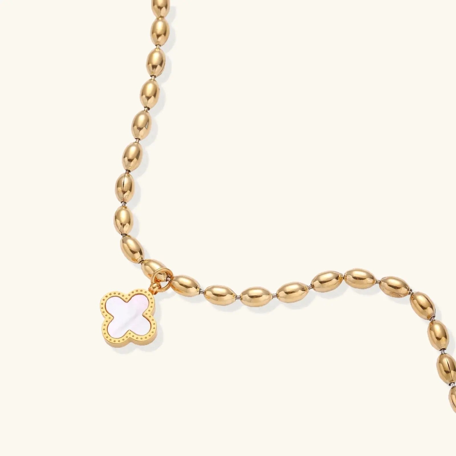 Lucky Radiance 18K Gold Mother of Pearl Charm Bracelet - Mohamed jewelry My Store
