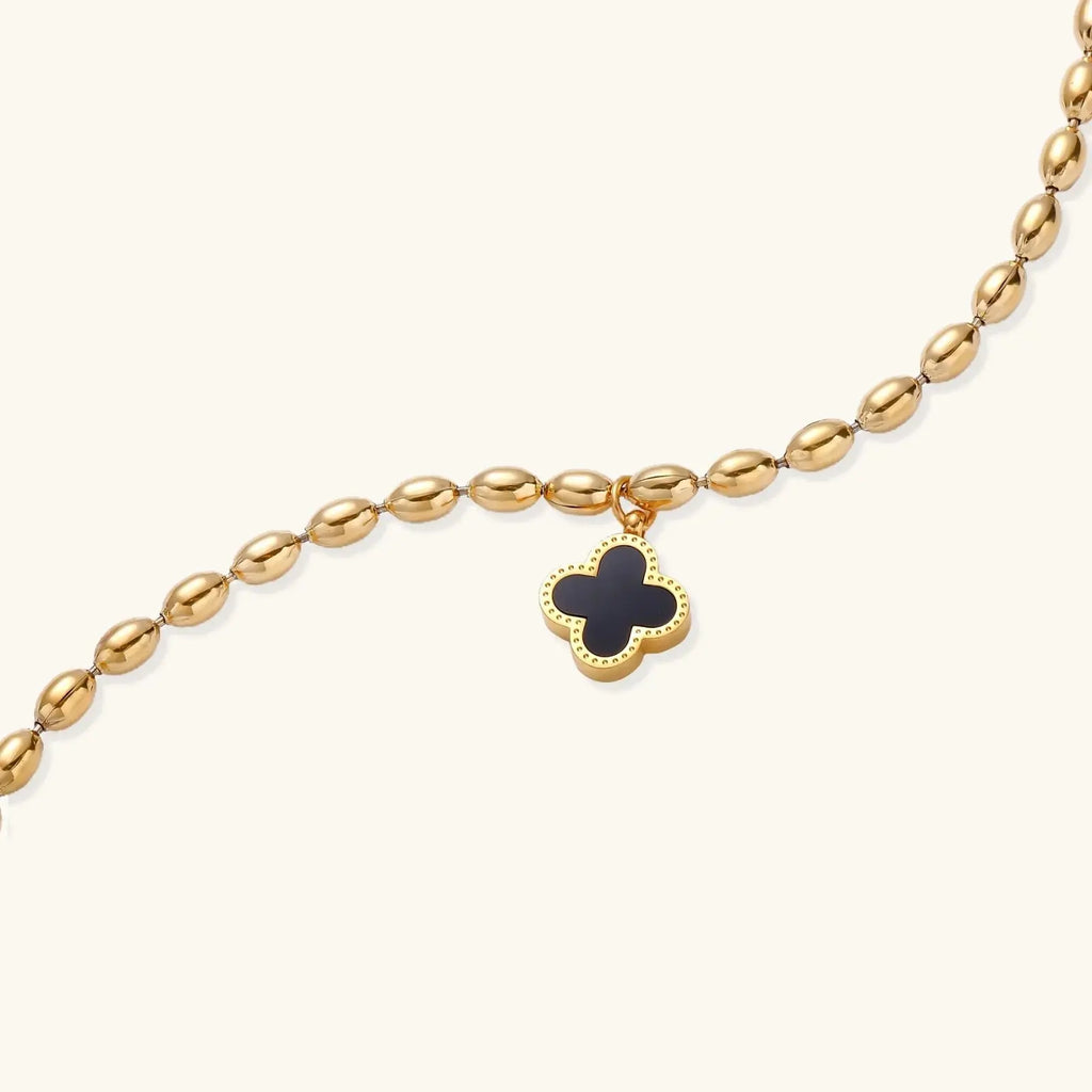 Lucky Radiance 18K Gold Mother of Pearl Charm Bracelet - Mohamed jewelry My Store