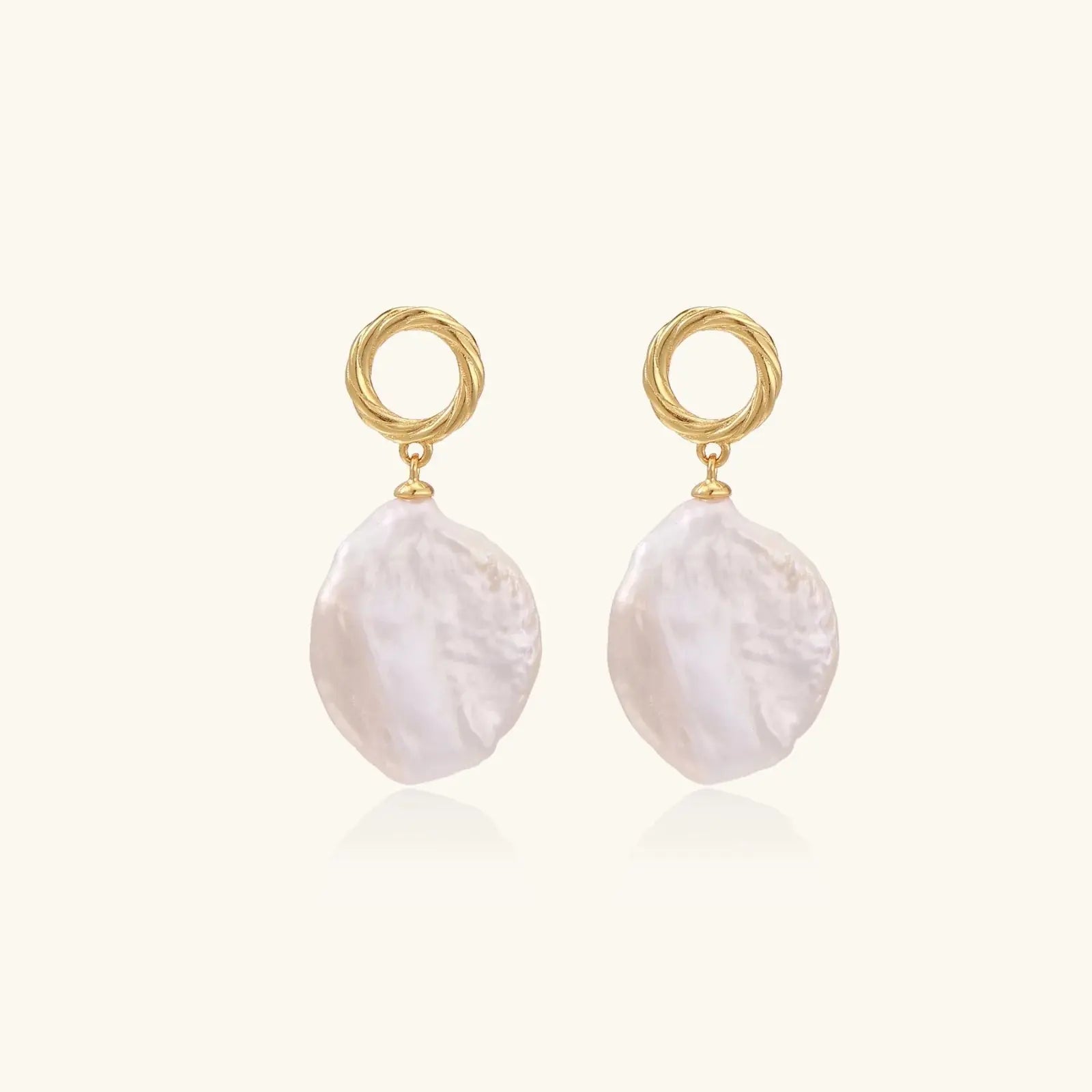 LumiLoop 18K Gold Vermeil Baroque Pearl Drop Earrings - Mohamed jewelry My Store