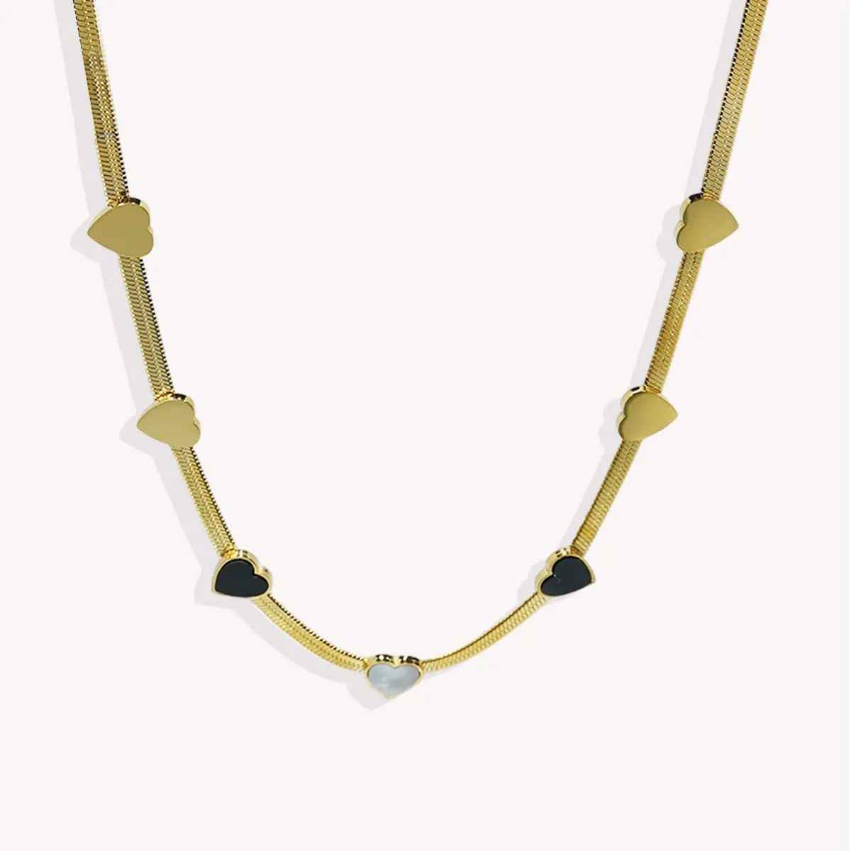 Lxalry 18K Gold Plated Heart Necklace Set and Bracelet - Elegant 18K Gold Plated Heart Necklace Set for Women’s Jewelry Gift - Mohamed jewelry My Store