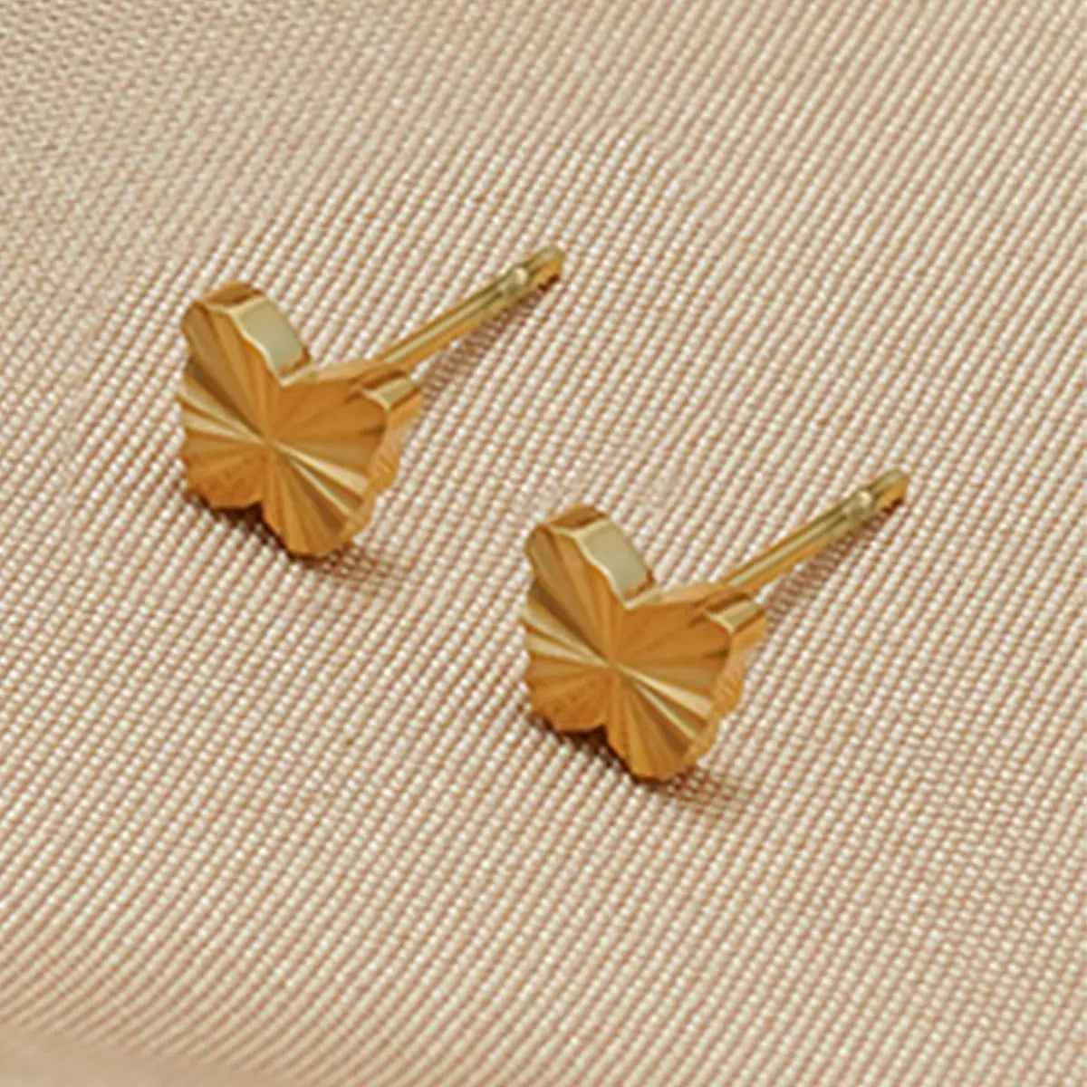 Lxalry Gold Stainless Steel Heart Jewelry Set For Women & Girls - Minimalist Cutout Necklace & Stud Earrings, Waterproof, Hypoallergenic, Tarnish-Free - Mohamed jewelry My Store