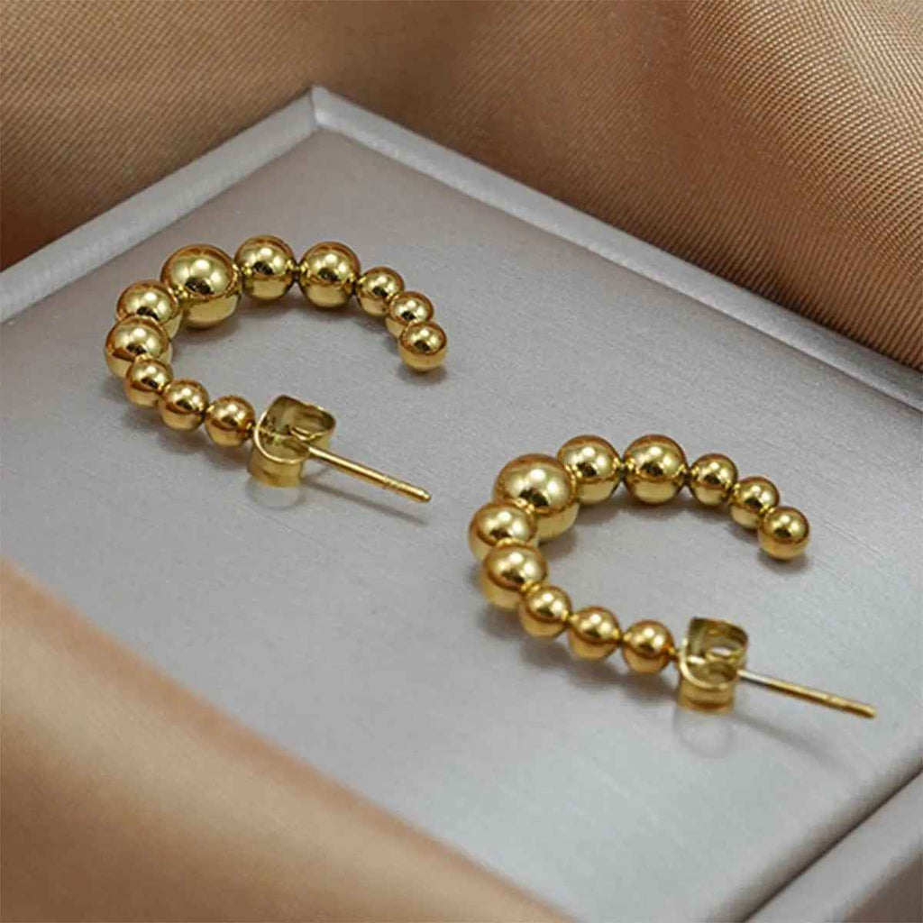 Lxalry Golden Jewelry Set – Crescent Necklace & Earrings - Mohamed jewelry My Store
