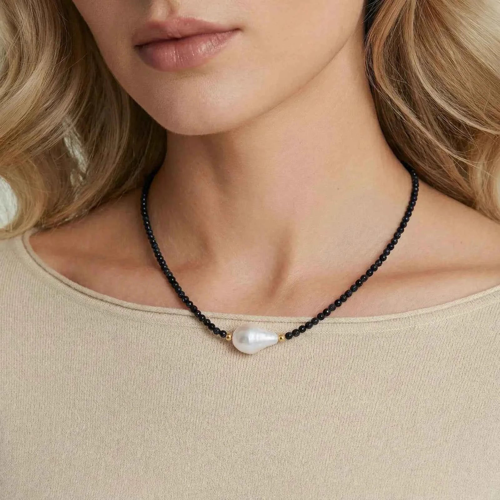 Midnight Pearl Dreams Necklace - Mohamed jewelry My Store