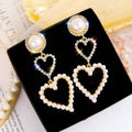 Pearl Rhinestone Drop Earrings - Mohamed jewelry My Store