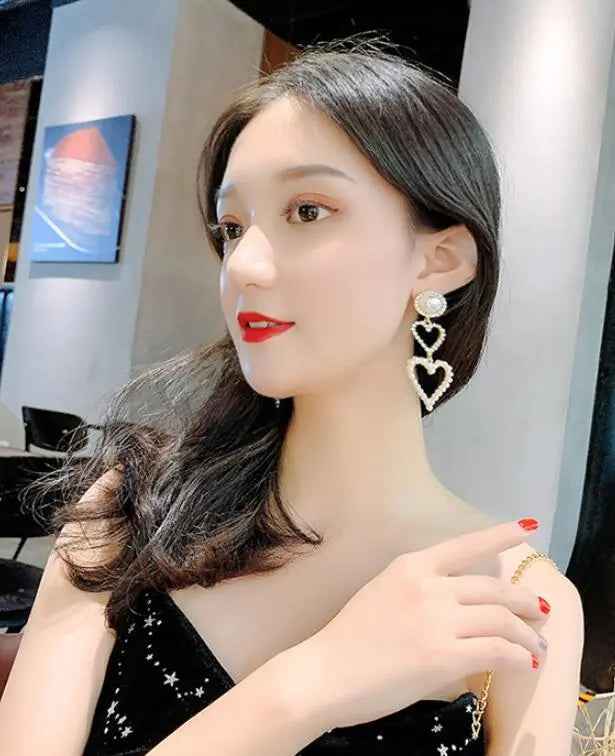 Pearl Rhinestone Drop Earrings - Mohamed jewelry My Store