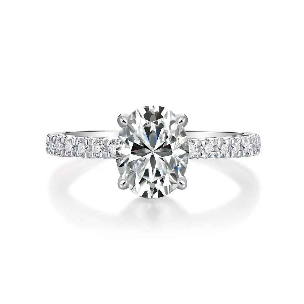 Platinum-Plated Moissanite ........ - Mohamed jewelry My Store