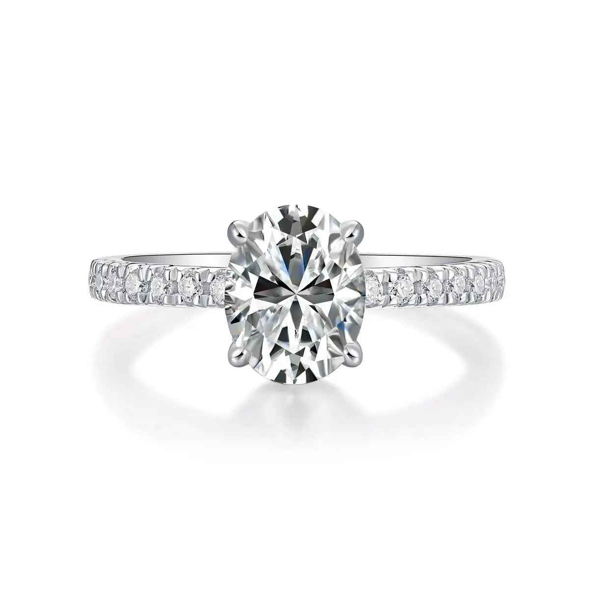 Platinum-Plated Moissanite ........ - Mohamed jewelry My Store