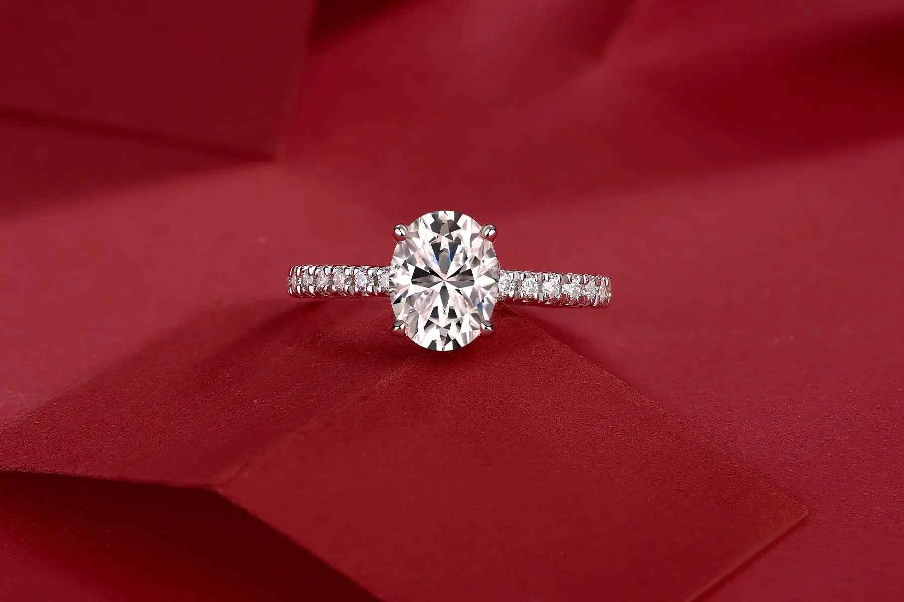 Platinum-Plated Moissanite ........ - Mohamed jewelry My Store
