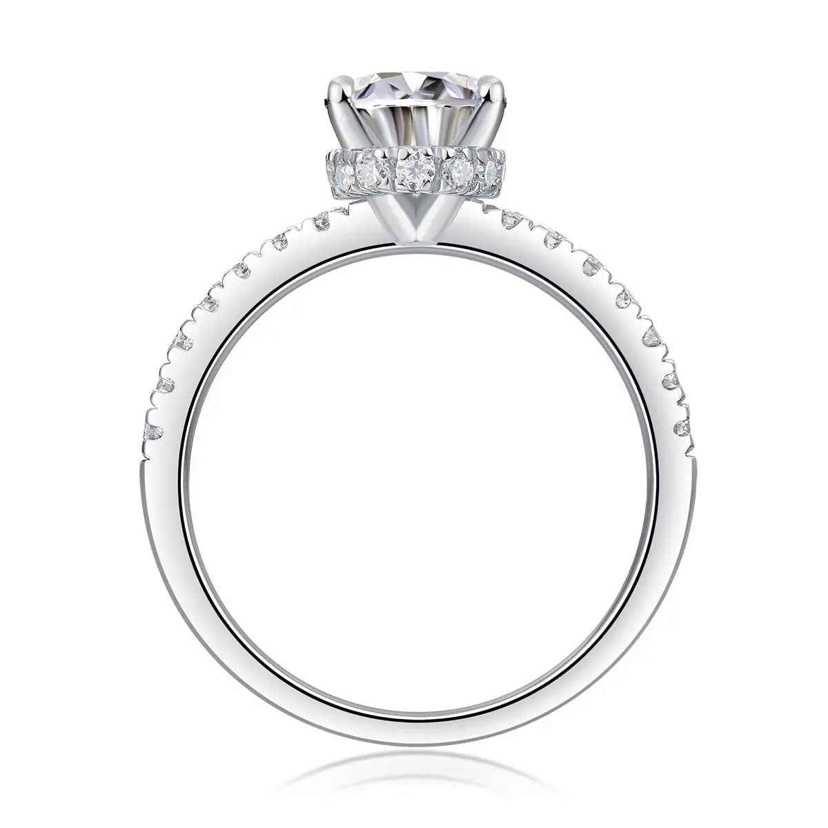 Platinum-Plated Moissanite ........ - Mohamed jewelry My Store