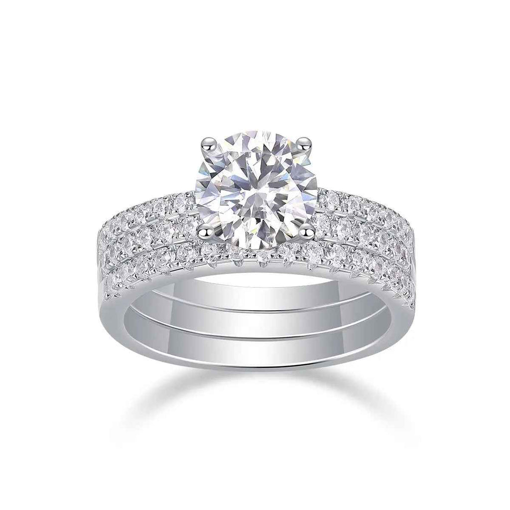 Radiant Moissanite Platinum Ring - 2 Carat Elegance - Mohamed jewelry My Store
