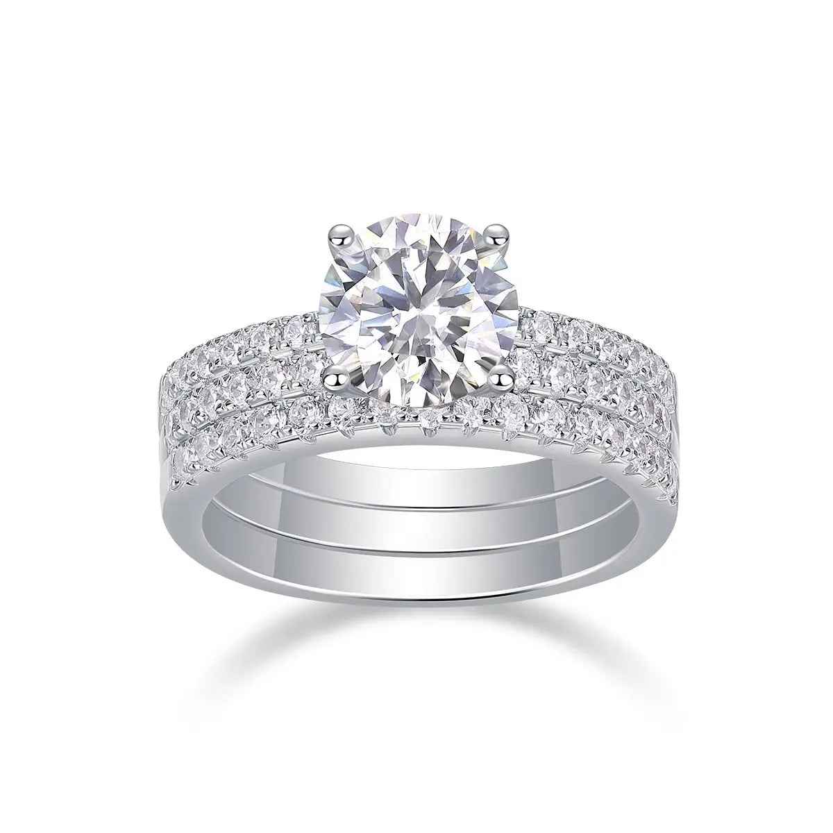 Radiant Moissanite Platinum Ring - 2 Carat Elegance - Mohamed jewelry My Store