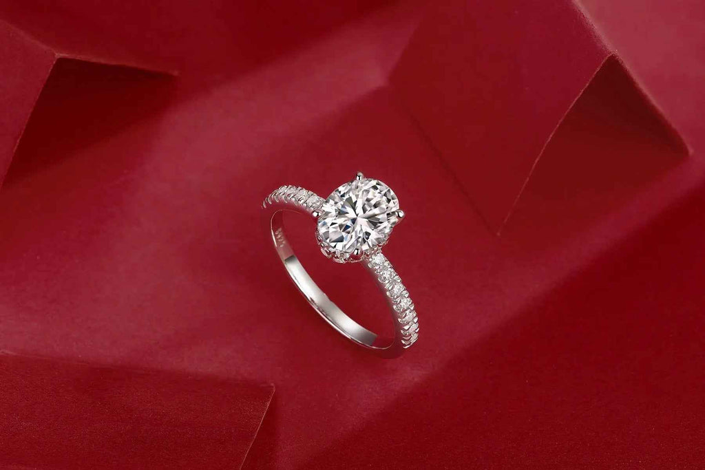 Platinum-Plated Moissanite ........ - Mohamed jewelry My Store