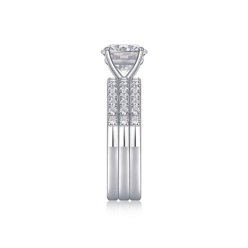 Radiant Moissanite Platinum Ring - 2 Carat Elegance - Mohamed jewelry My Store