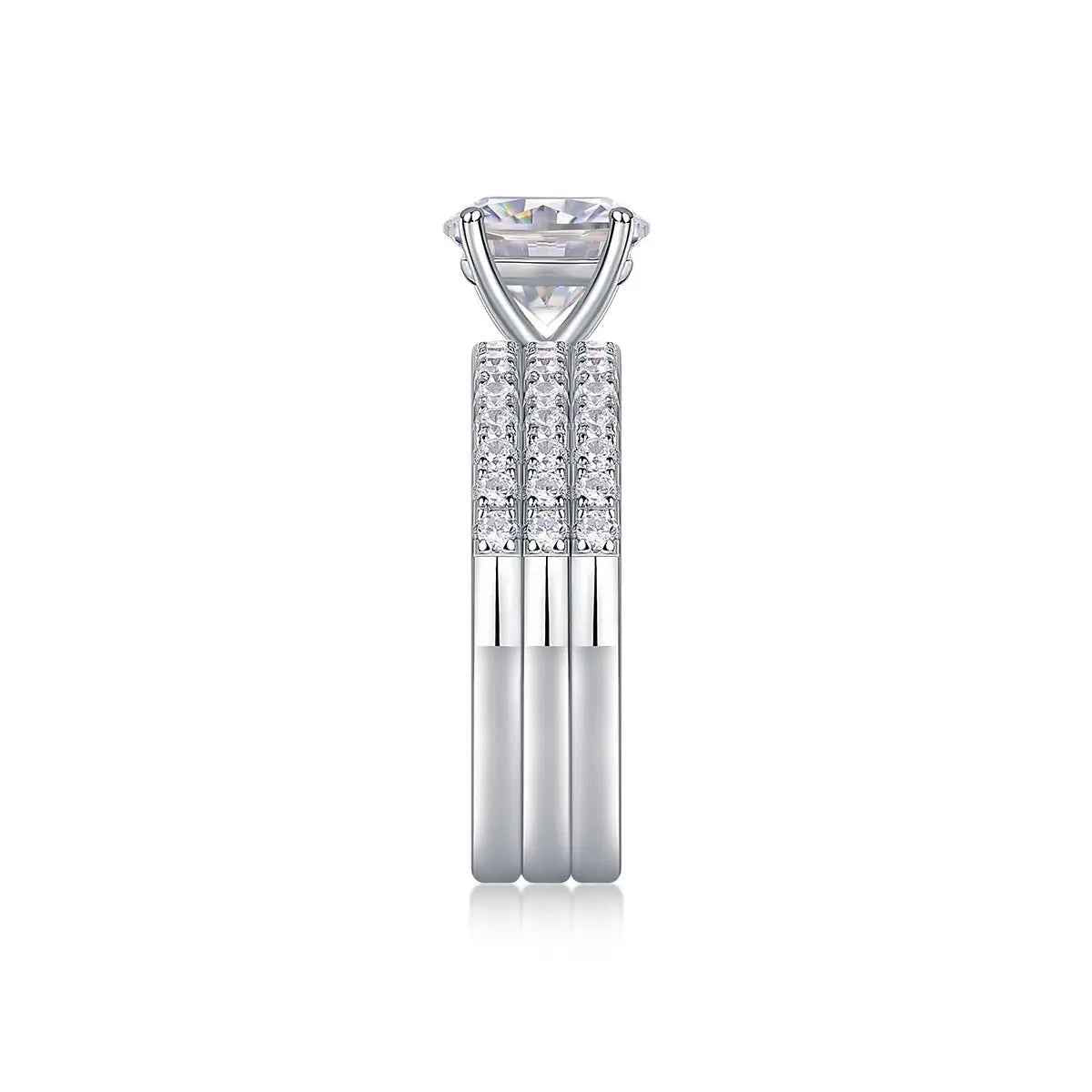 Radiant Moissanite Platinum Ring - 2 Carat Elegance - Mohamed jewelry My Store