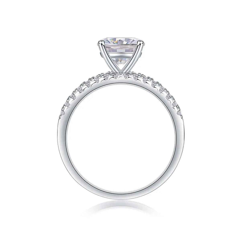 Radiant Moissanite Platinum Ring - 2 Carat Elegance - Mohamed jewelry My Store