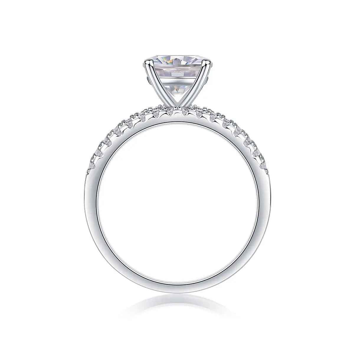 Radiant Moissanite Platinum Ring - 2 Carat Elegance - Mohamed jewelry My Store