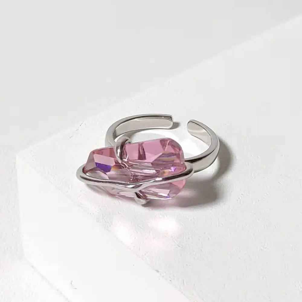 Ring Female Peach Blossom Simple Design Niche - Mohamed jewelry My Store