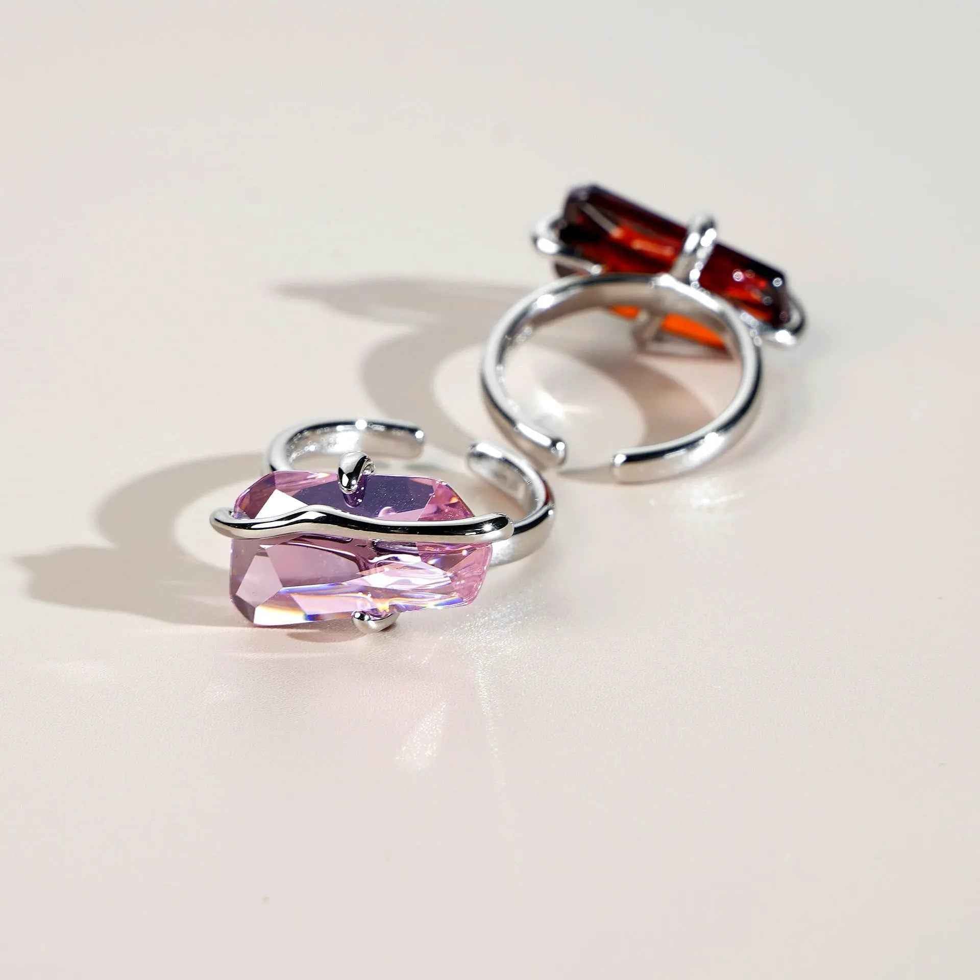 Ring Female Peach Blossom Simple Design Niche - Mohamed jewelry My Store