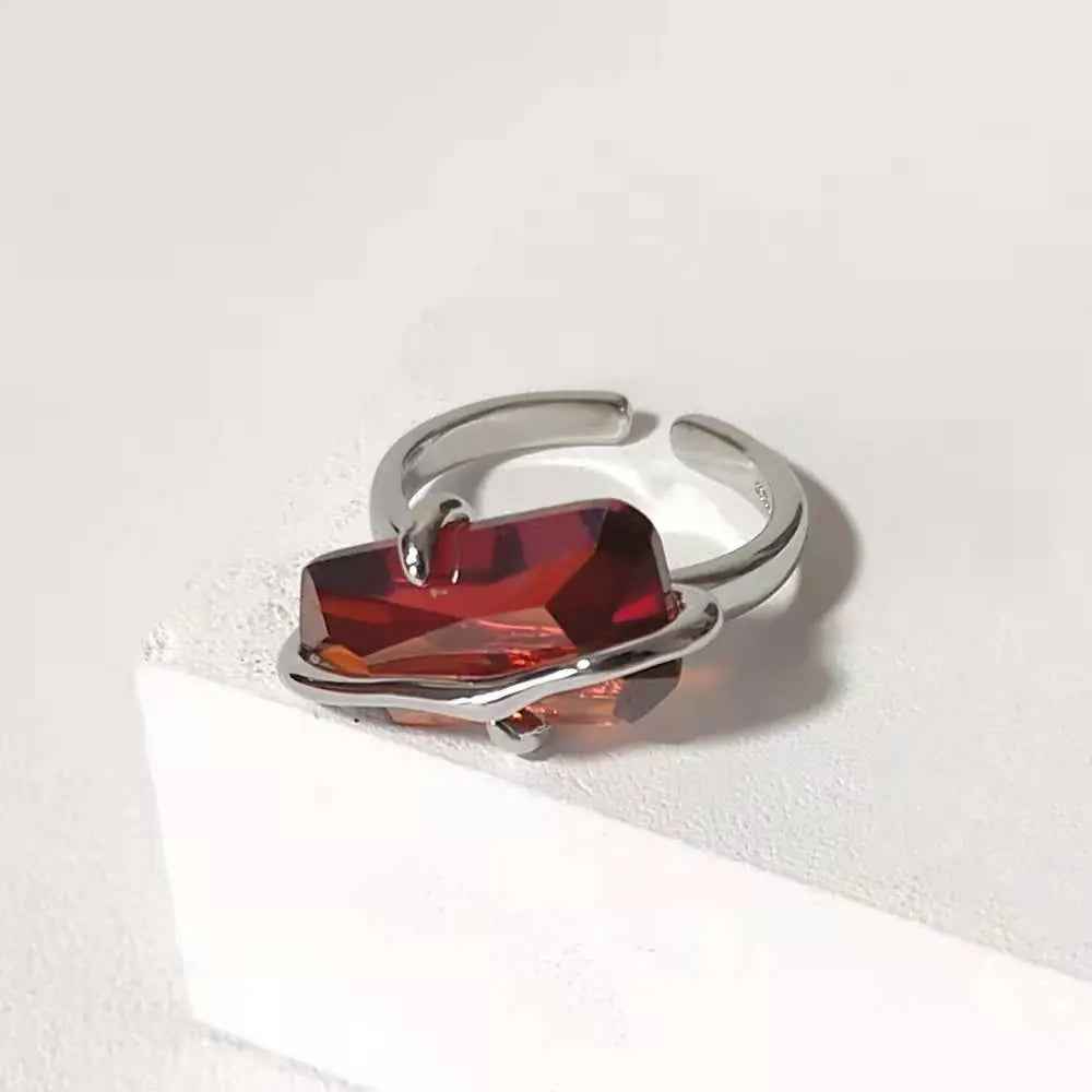 Ring Female Peach Blossom Simple Design Niche - Mohamed jewelry My Store