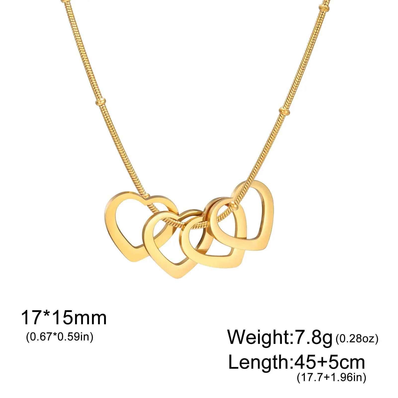 Simple Heart-shaped Light Plate Necklace - Mohamed jewelry My Store