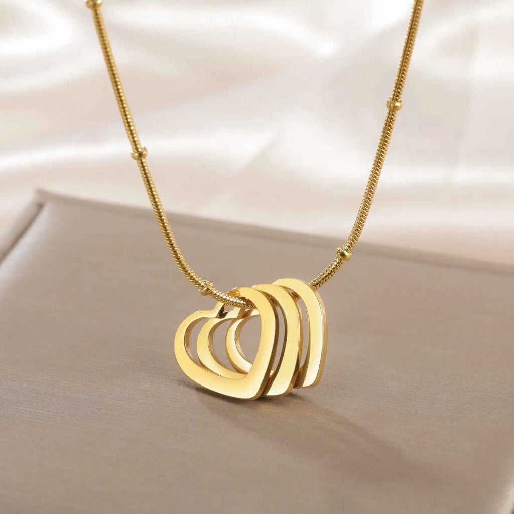 Simple Heart-shaped Light Plate Necklace - Mohamed jewelry My Store