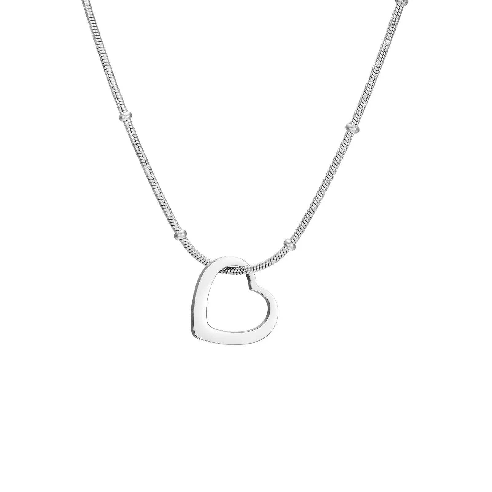 Simple Heart-shaped Light Plate Necklace - Mohamed jewelry My Store