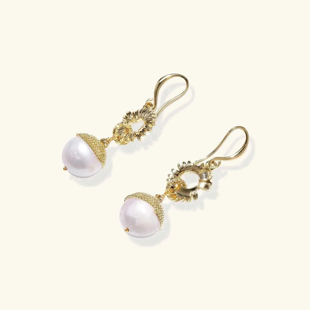 Sunburst Pearl Dangles - Mohamed jewelry My Store