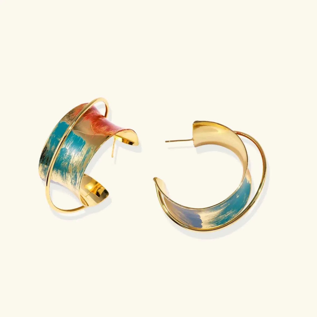 Sunset Mirage Hoops - Mohamed jewelry My Store