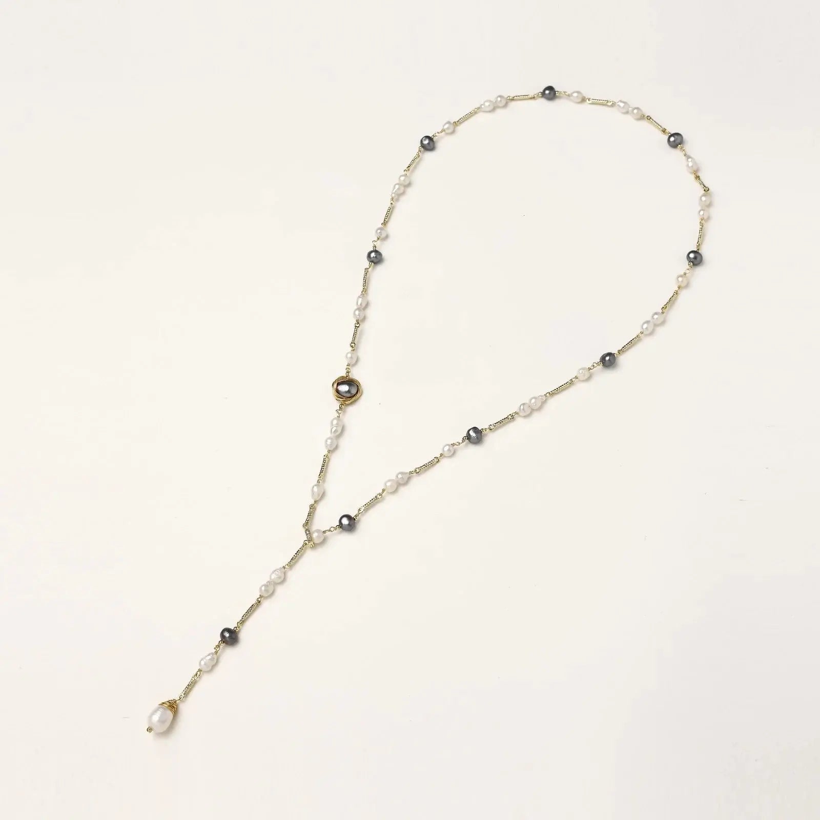 Twilight Pearl Lariat - Mohamed jewelry My Store