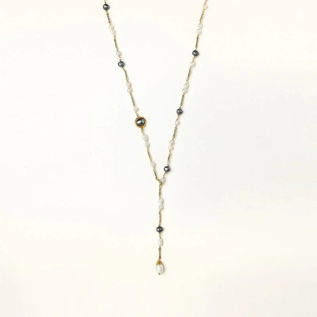 Twilight Pearl Lariat - Mohamed jewelry My Store