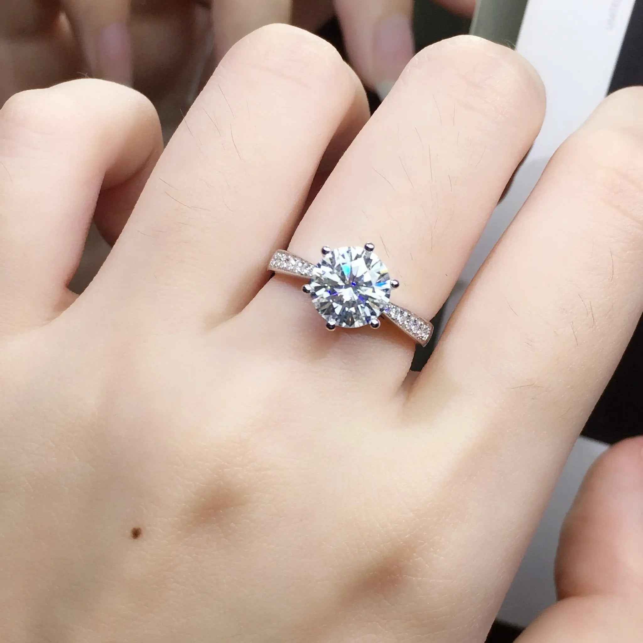 Women's Rings Real Gold Diamond Wedding Ring Jewelry - Mohamed jewelry My Store