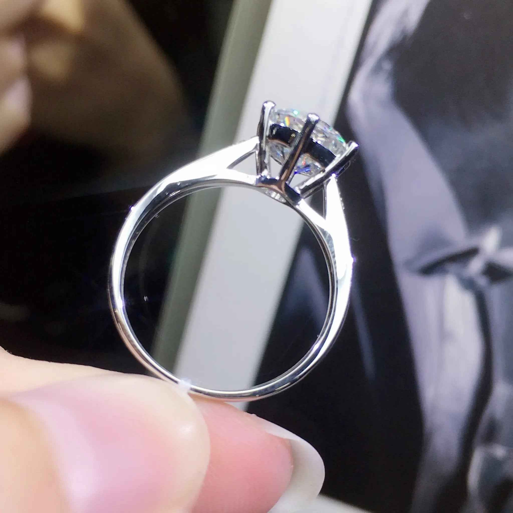 Women's Rings Real Gold Diamond Wedding Ring Jewelry - Mohamed jewelry My Store