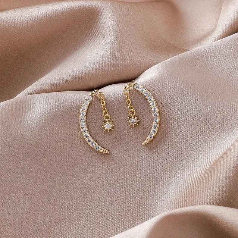 Zircon Moon Earrings Xingyue Earrings Earrings - Mohamed jewelry My Store