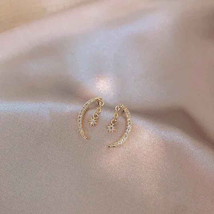 Zircon Moon Earrings Xingyue Earrings Earrings - Mohamed jewelry My Store