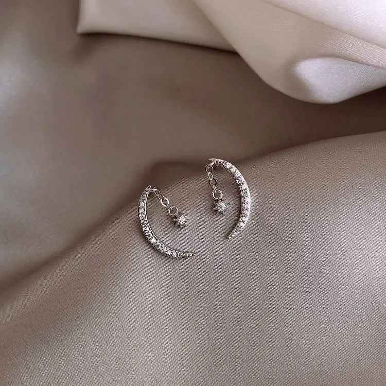 Zircon Moon Earrings Xingyue Earrings Earrings - Mohamed jewelry My Store